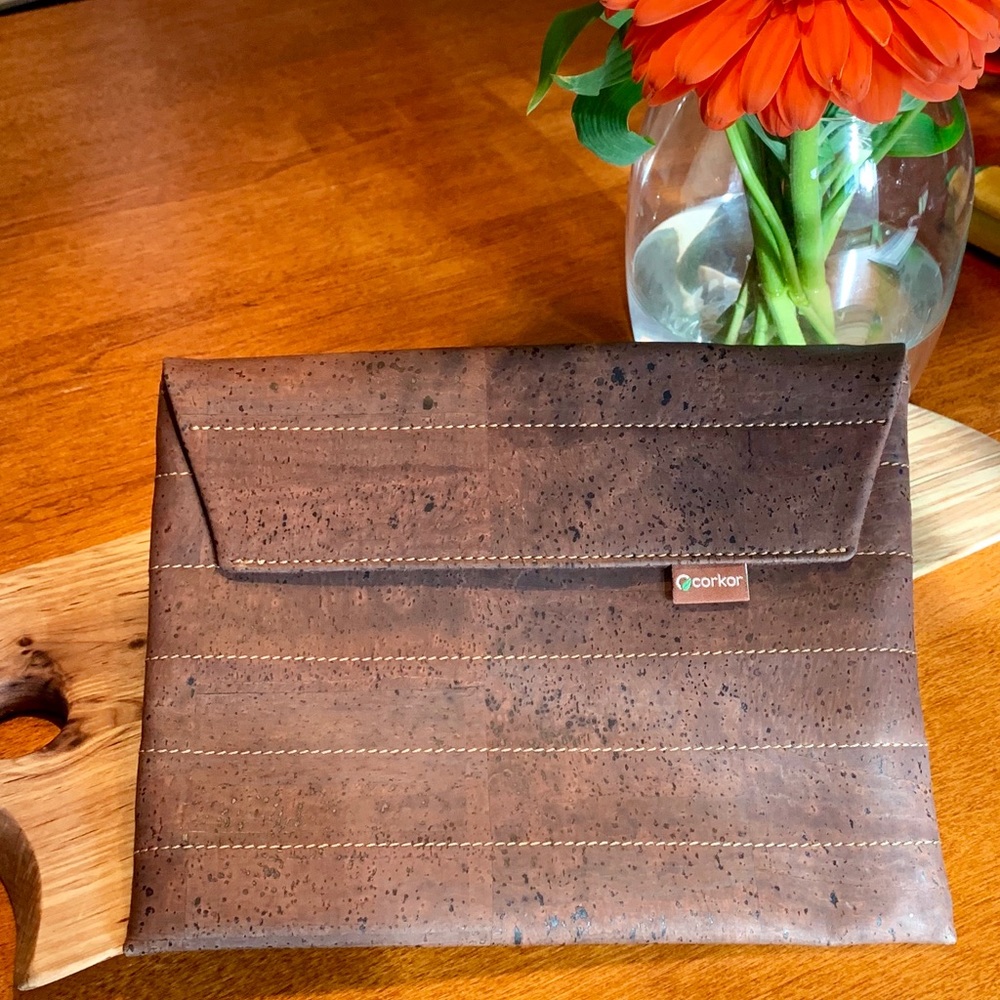 BNWT Unique Cork Clutch/iPad sleeve